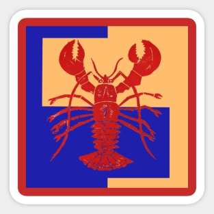 Lobster Designer Block Sticker